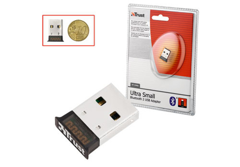 Trust Ultra Small Bluetooth 2 USB Adapter 10m BT-2400p Netzwerkkarte