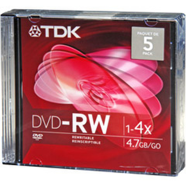 TDK 5 x DVD-RW 4.7 GB 4.7GB DVD-RW 5Stück(e)