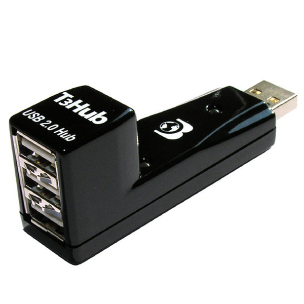 Dr. Bott USB 2.0 T3Hub 480Mbit/s Black interface hub