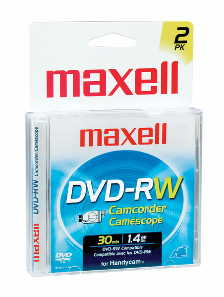 Maxell 567625 1.4GB DVD-RW 2pc(s) blank DVD