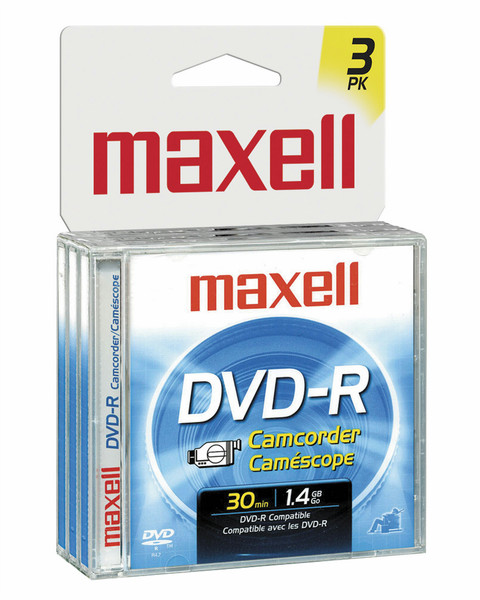 Maxell 567622 1.4ГБ DVD-R 3шт чистый DVD