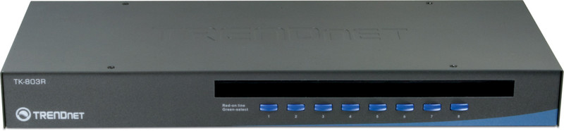 Trendnet TK-803R 1U Черный KVM переключатель