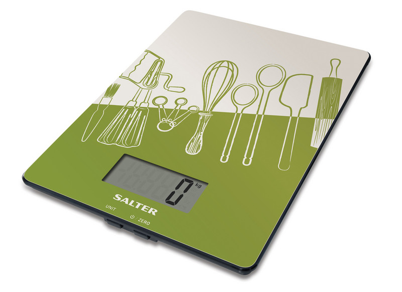 Salter 1102 GNDR Rectangle Electronic kitchen scale Green