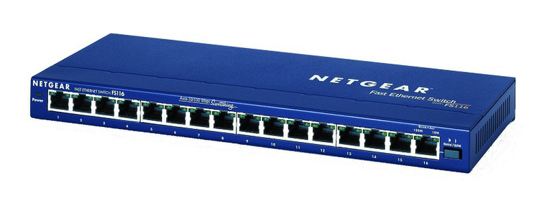 Netgear ProSafe 16 port 10/100 desktop switch ungemanaged