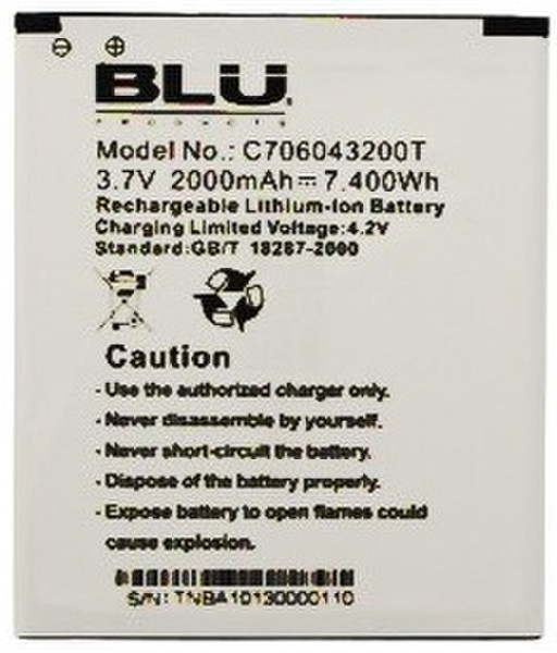 BLU C706043200T Lithium-Ion 2000mAh 3.7V rechargeable battery