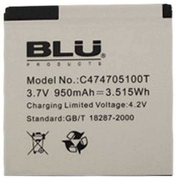 BLU C474705100T Lithium-Ion 950mAh 3.7V rechargeable battery
