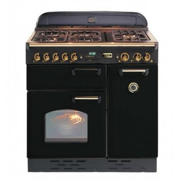 Falcon Classic 90DF Freistehend Gas hob Schwarz, Messing