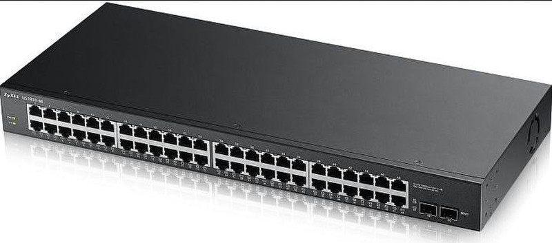ZyXEL GS1900-48 Управляемый L2 Gigabit Ethernet (10/100/1000) 1U Черный