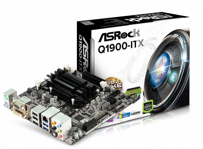 Asrock Q1900-ITX NA (интегрированный CPU) Mini ITX