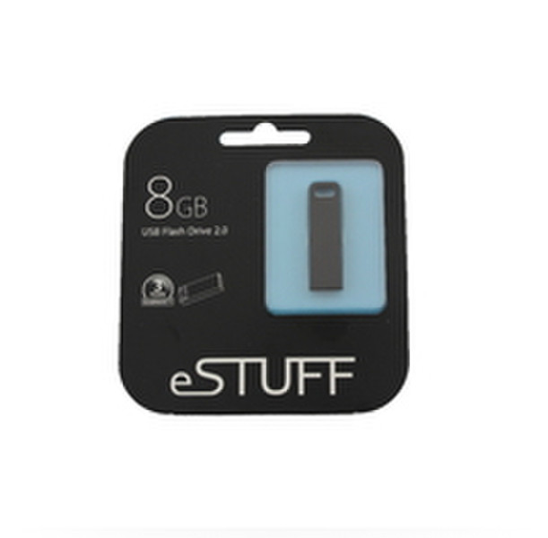 eSTUFF 8GB USB 2.0 8ГБ USB 2.0 Черный USB флеш накопитель