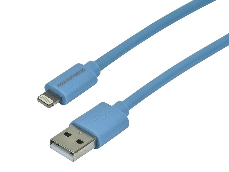 Monoprice 111036 1.8m USB A Lightning Blue USB cable
