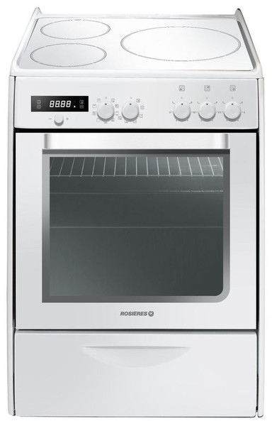 Rosieres RVP 6377 RB Freestanding Ceramic hob A White cooker