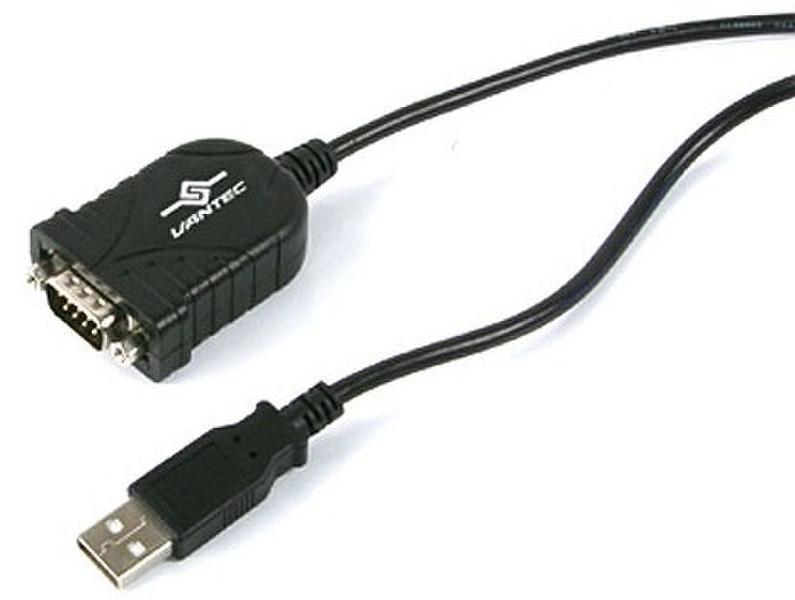 Vantec CB-USB20SR USB A RS-232 Schwarz Kabelschnittstellen-/adapter