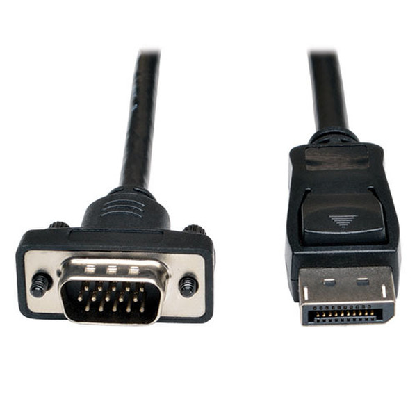 Tripp Lite DisplayPort to VGA Cable, Displayport with Latches to HD-15 Adapter (M/M), 6-ft.
