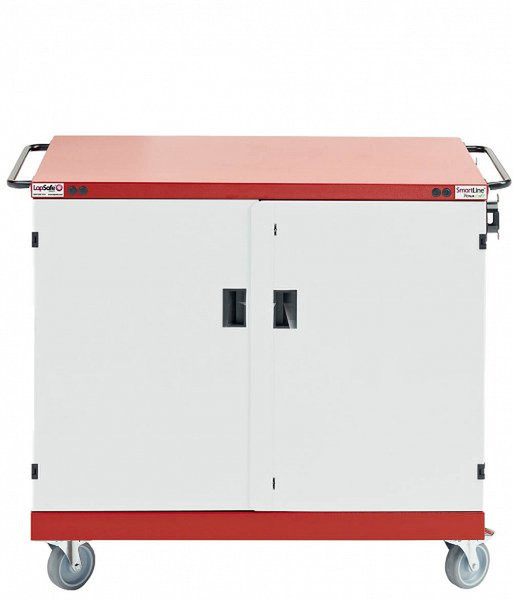 LapSafe Mentor Portable device management cart Красный, Белый