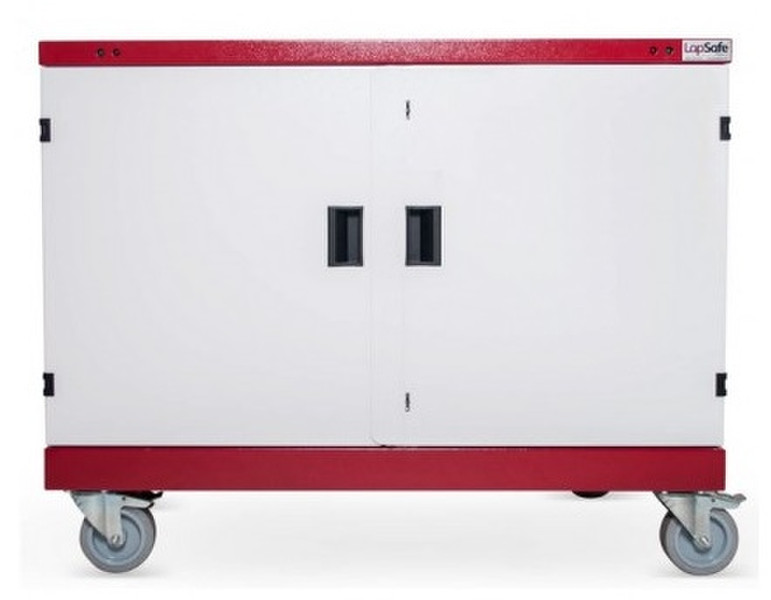 LapSafe Midi Mentor Portable device management cart Красный, Белый