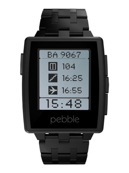 Pebble Steel 99g Black smartwatch
