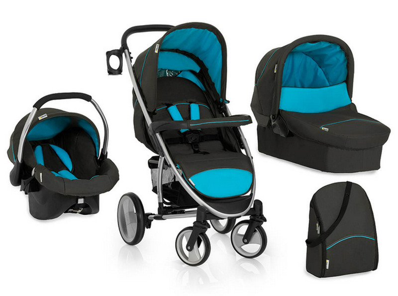 Hauck Malibu All in One XL Travel system pram 1место(а) Черный, Синий