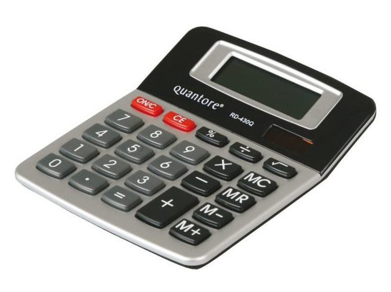 Quantore RD-430Q Desktop Basic calculator Black,Silver calculator