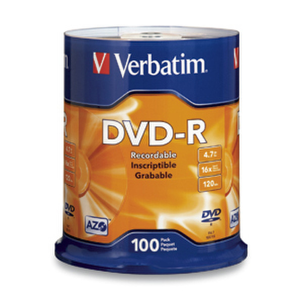 Verbatim DVD-R + CD/DVD Video Trim Case 4.7GB DVD-R 100pc(s)