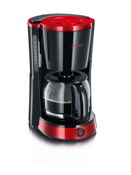 Severin KA 4492 Drip coffee maker 10cups Black,Metallic,Red coffee maker