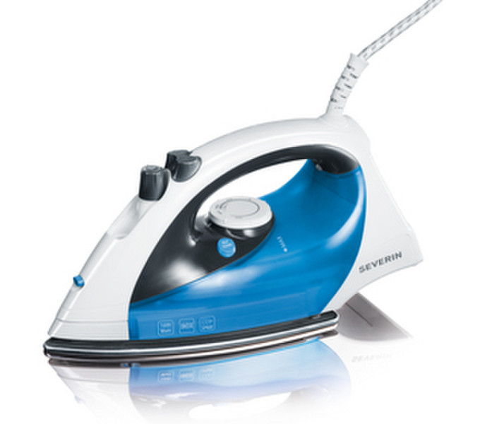 Severin BA 3274 Dry & Steam iron Stainless Steel soleplate 1600W Blue,Grey,White iron