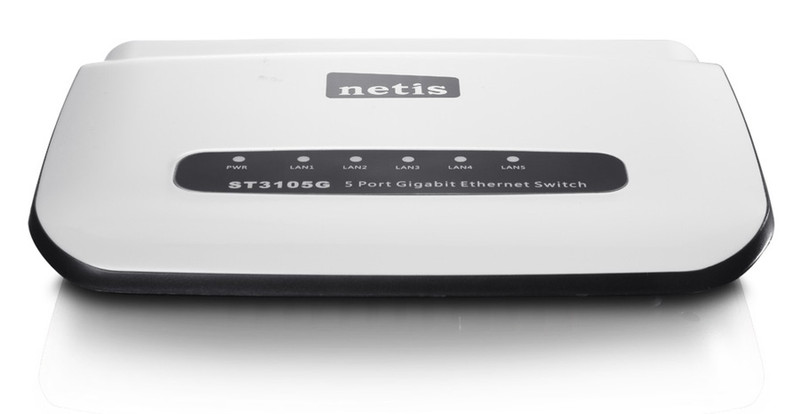 Netis System ST3105G(ST3120) Gigabit Ethernet (10/100/1000) Schwarz, Weiß
