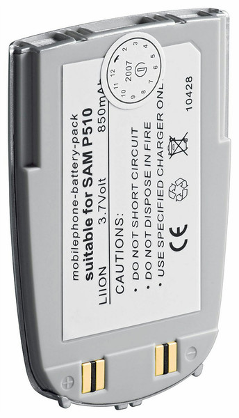 1aTTack Li-ion 850mAh Lithium-Ion 850mAh 3.7V Wiederaufladbare Batterie