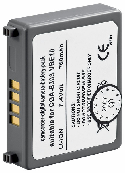 1aTTack Li-ion 760mAh Lithium-Ion 760mAh 7.4V rechargeable battery