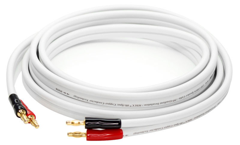 Real Cable CBV260016/3M 3m Banane Banane Weiß Audio-Kabel