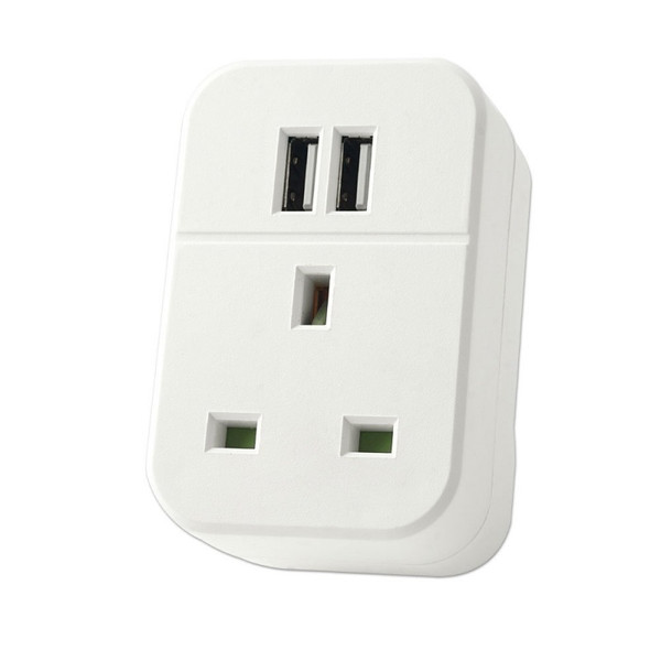 Lindy 73317 Type D (UK) White outlet box