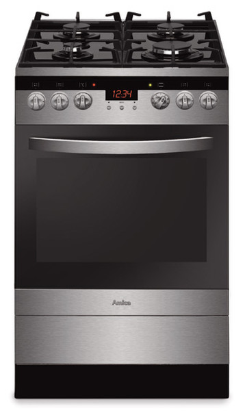 Amica 56GcE3.33ZpTaAQ(Srx) Freistehend Gas hob A-20% Edelstahl