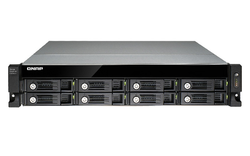 QNAP UX-800U-RP HDD enclosure 2.5/3.5Zoll Schwarz Speichergehäuse