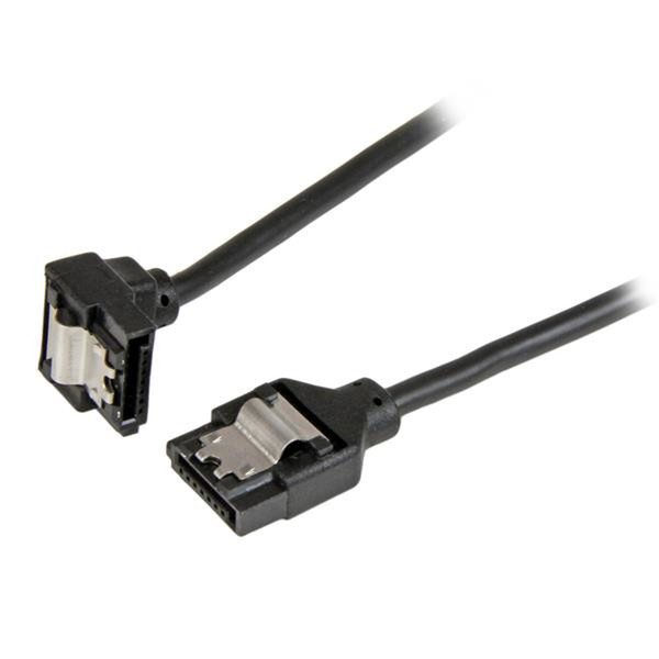 StarTech.com 30cm rundes SATA Kabel 6Gb/s rechts-gewinkelt - S-ATA / Serial ATA Datenkabel