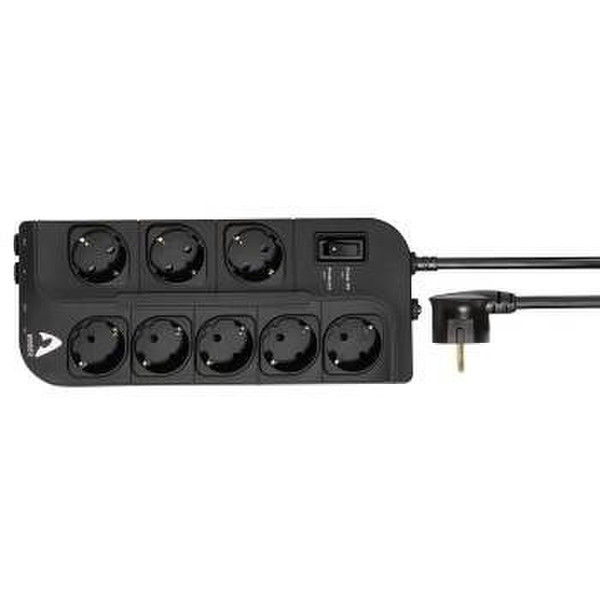 Hama 107612 8AC outlet(s) 230V 2m Black surge protector