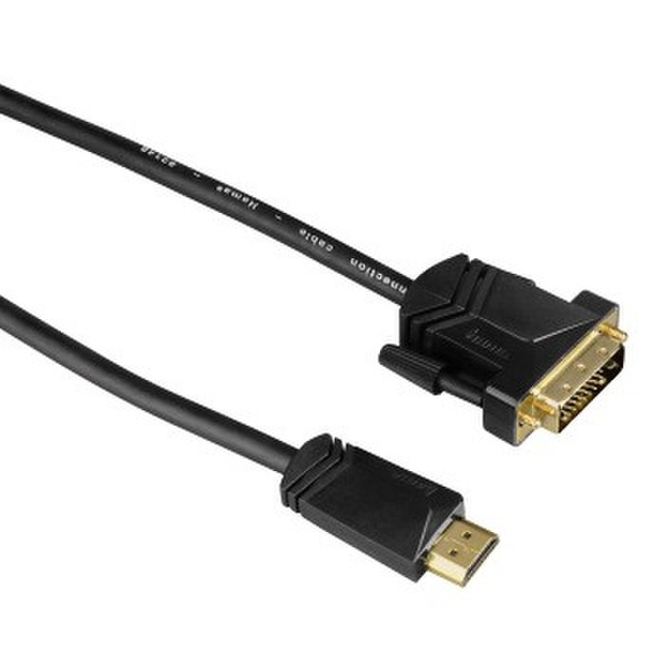 Hama 00122133 5m HDMI DVI-D Schwarz Videokabel-Adapter