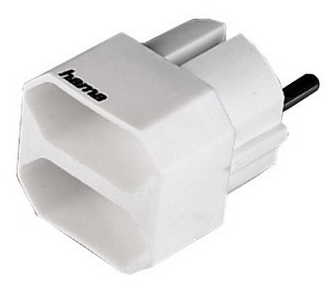Hama 00108847 Type F (Schuko) Type C (Europlug) White power plug adapter