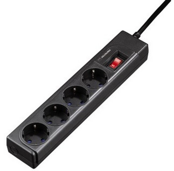 Hama Protection 4AC outlet(s) 230V 1.5m Black surge protector
