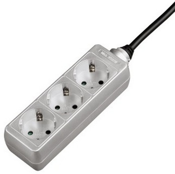 Hama 00121941 3AC outlet(s) 230V 1.4m Silber Spannungsschutz