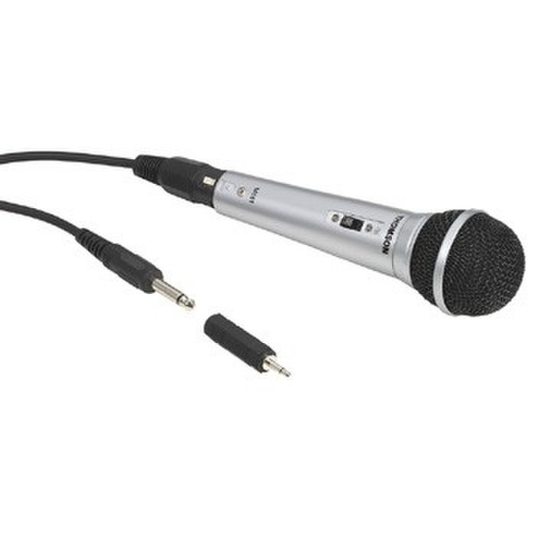 Hama 00131597 Karaoke microphone Проводная Черный, Cеребряный микрофон