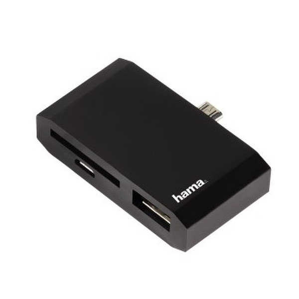 Hama 123582 Micro-USB Black card reader