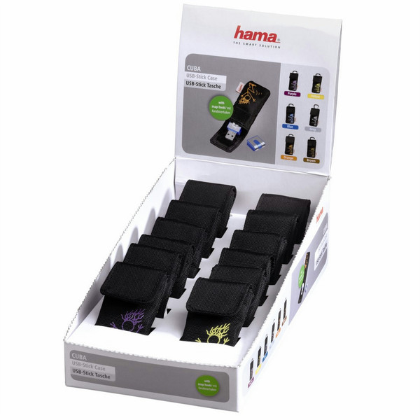 Hama 00084401 Nylon Black,Multicolour USB flash drive case