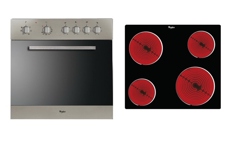 Whirlpool HK 470 IX Ceramic hob Electric oven cooking appliances set
