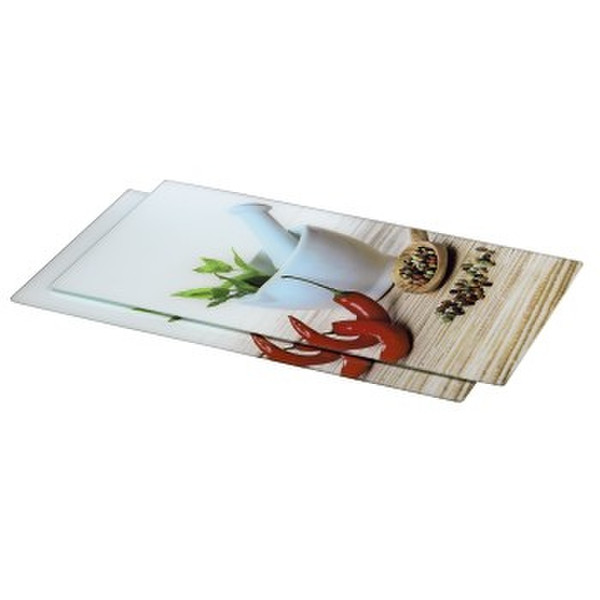 Hama 111518 Rectangular Tempered glass Multicolour 2pc(s) dining plate