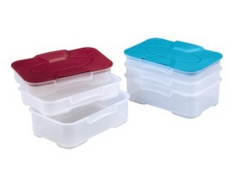 Hama 00111524 Rechteckig Box Blau, Türkis 4Stück(e) Lebensmittelaufbewahrungsbehälter