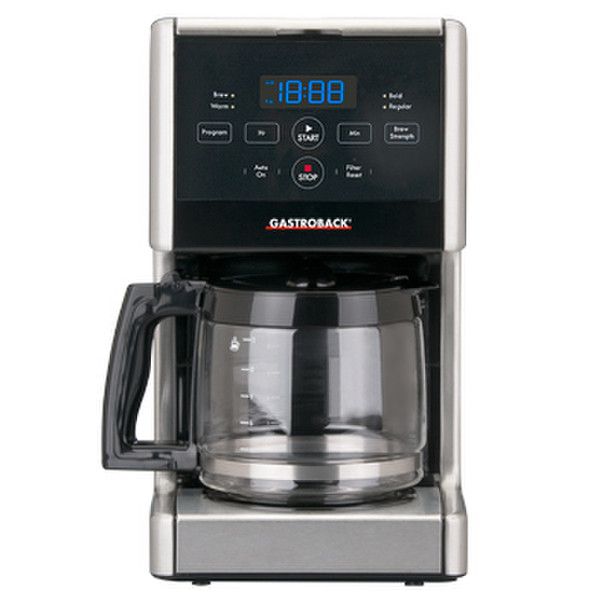 Gastroback 42705 freestanding Semi-auto Drip coffee maker 1.8L 12cups Black coffee maker