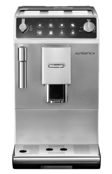 DeLonghi Autentica Отдельностоящий Автоматическая Espresso machine 2чашек Черный, Cеребряный