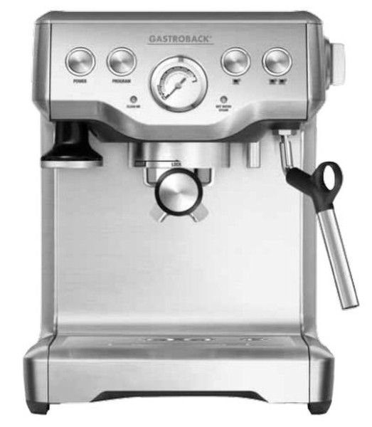 Gastroback 42611 Espressomaschine 1.8l 2Tassen Edelstahl Kaffeemaschine