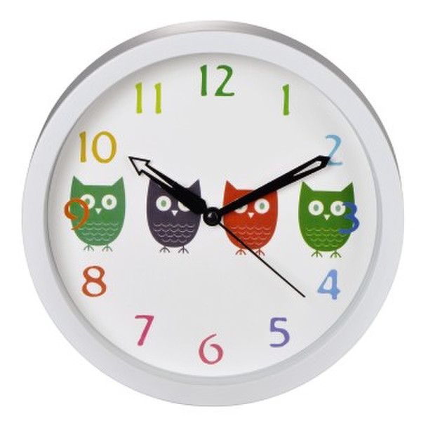Hama Owls Quartz wall clock Circle White