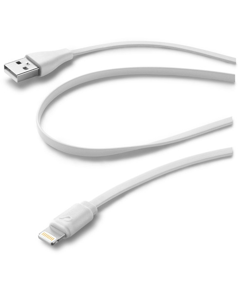 Cellularline USBDATACFLMFIIPH5W 1м USB A Lightning Белый кабель USB